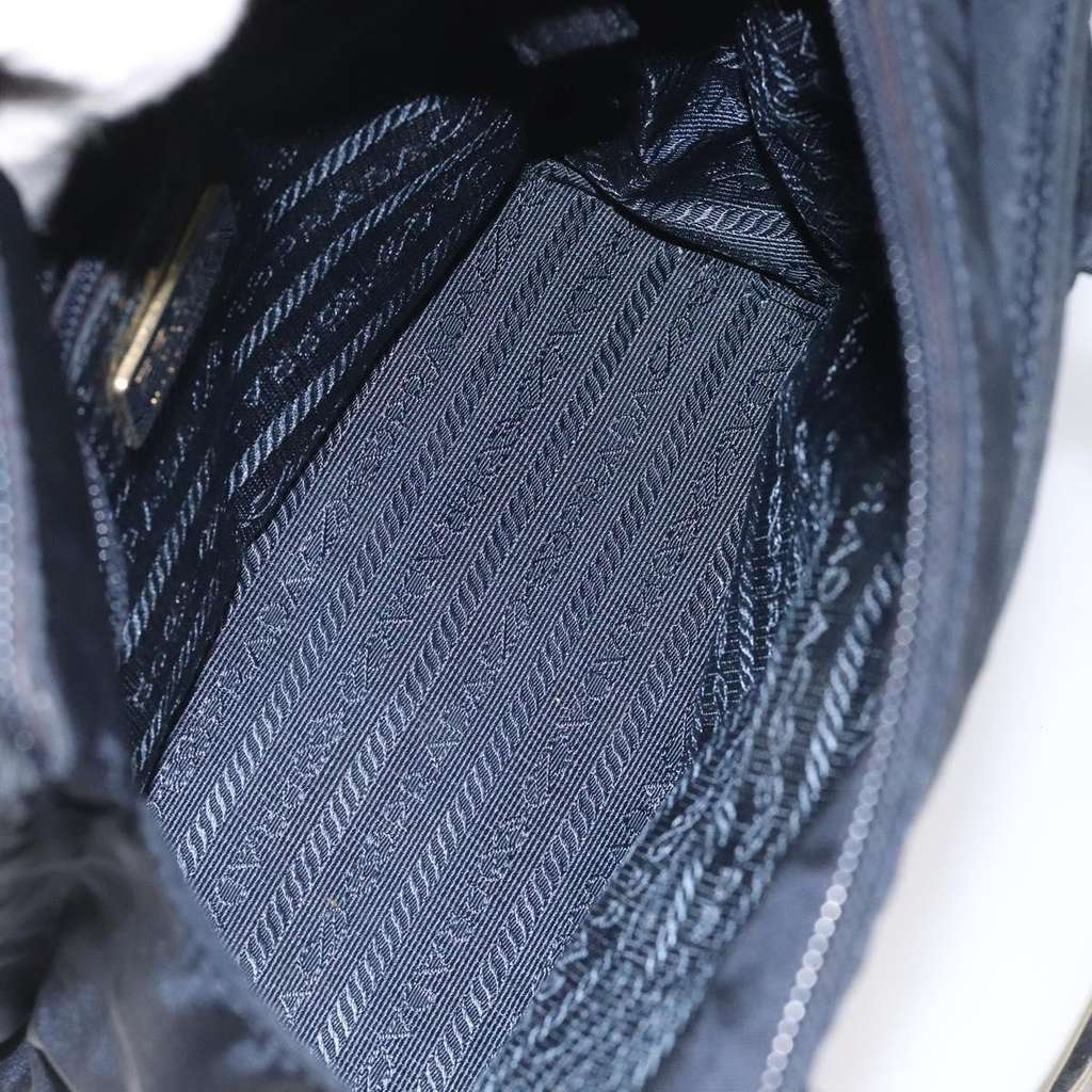 Prada Metal Handles Tote Navy Good condition - Box View