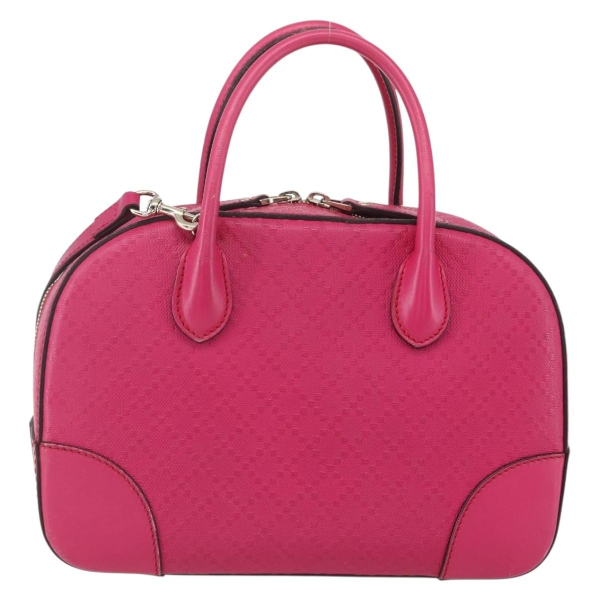 Gucci Bright Top Handle Bag Pink Leather Good condition - Back View