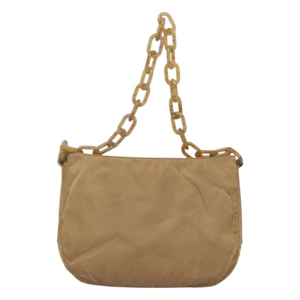 Prada Vintage Chain Shoulder Bag Beige Good condition - Back View