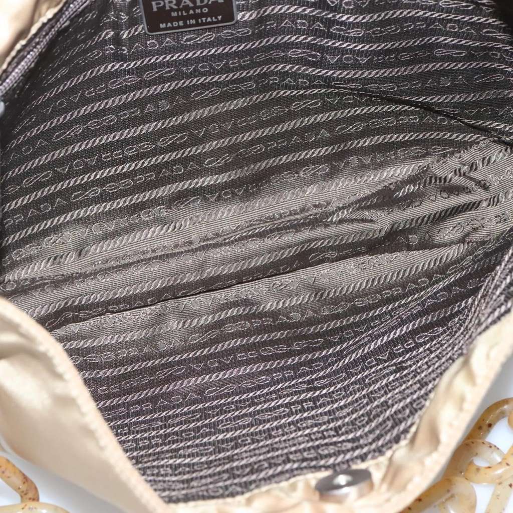 Prada Vintage Chain Shoulder Bag Beige Good condition - Box View