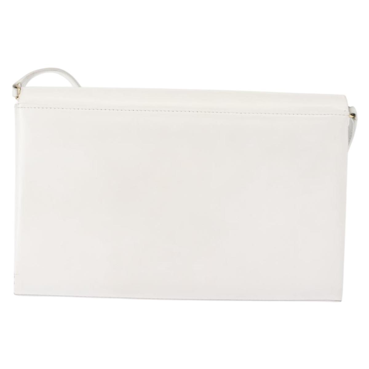 Givenchy Shoulder Bag White Leather Good condition - Back View