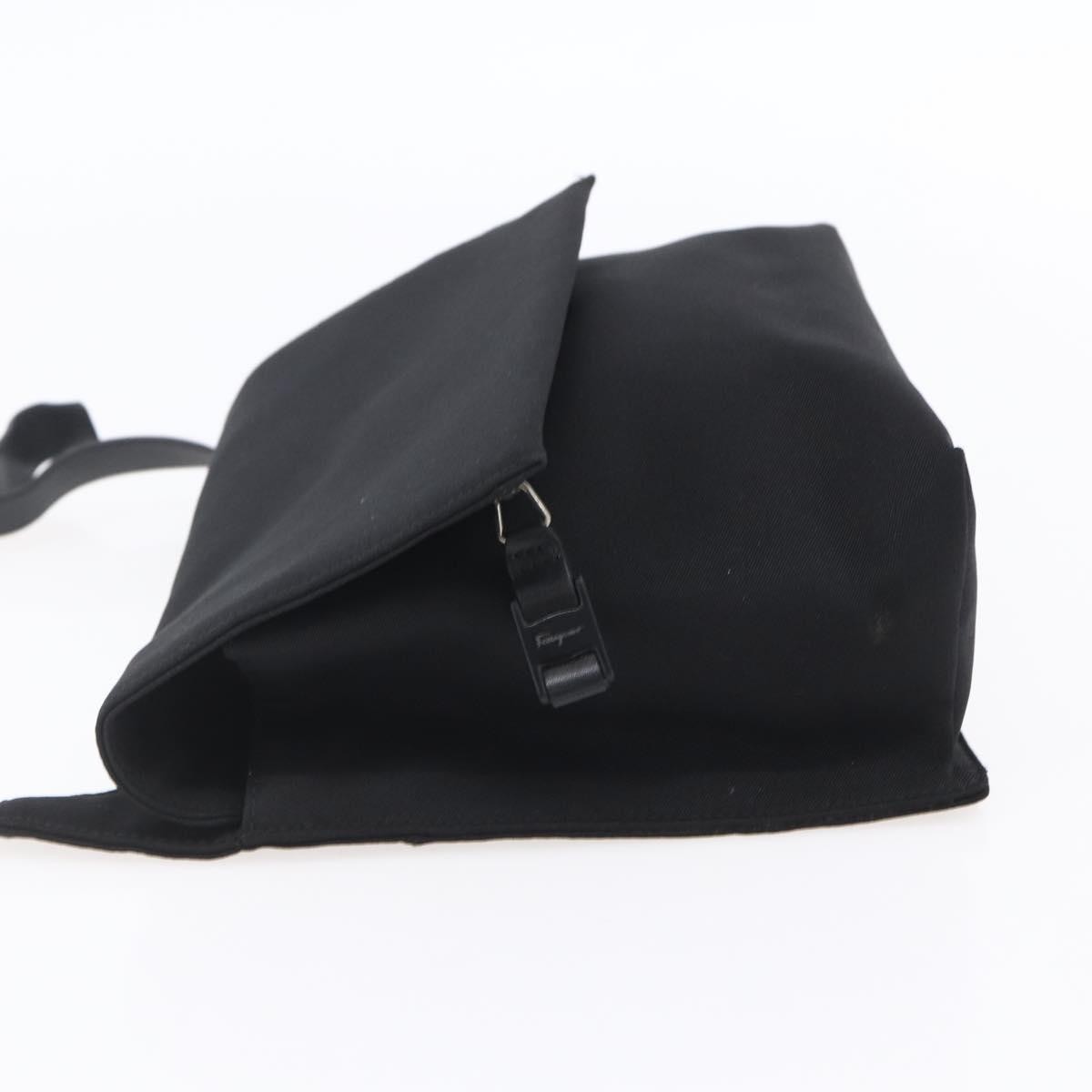 Salvatore Ferragamo Vala Shoulder Bag Black Canvas Good condition - Inside View