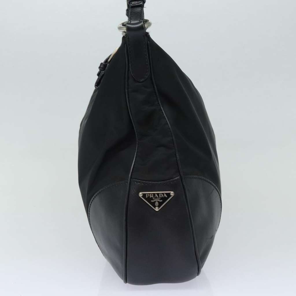 Prada Zip Hobo Black Good condition - Model View