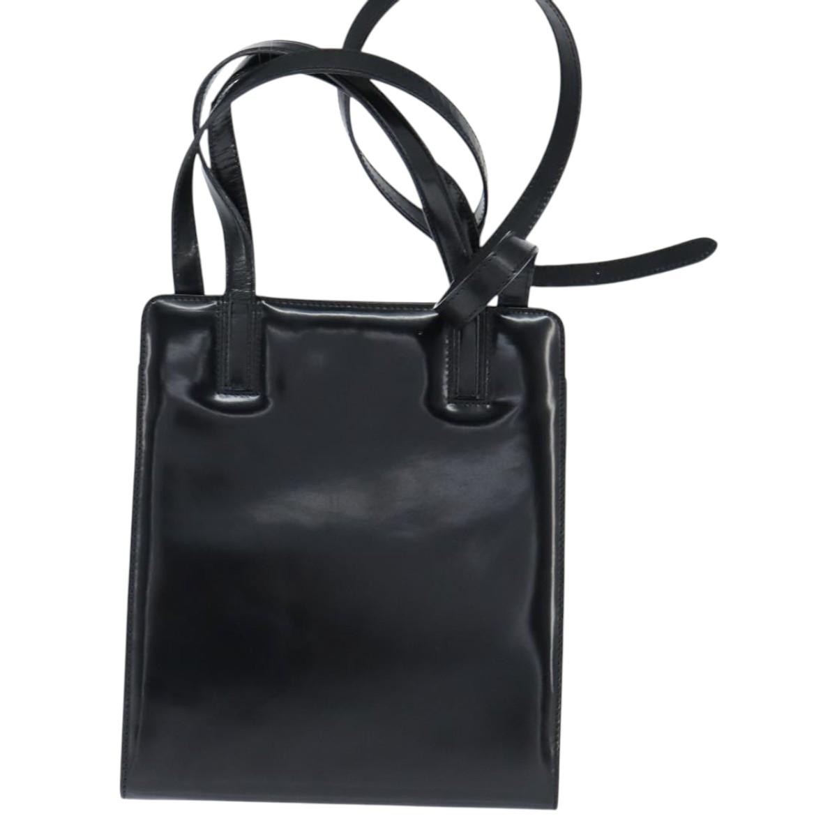Salvatore Ferragamo Gancini handbag Black Good condition - Back View