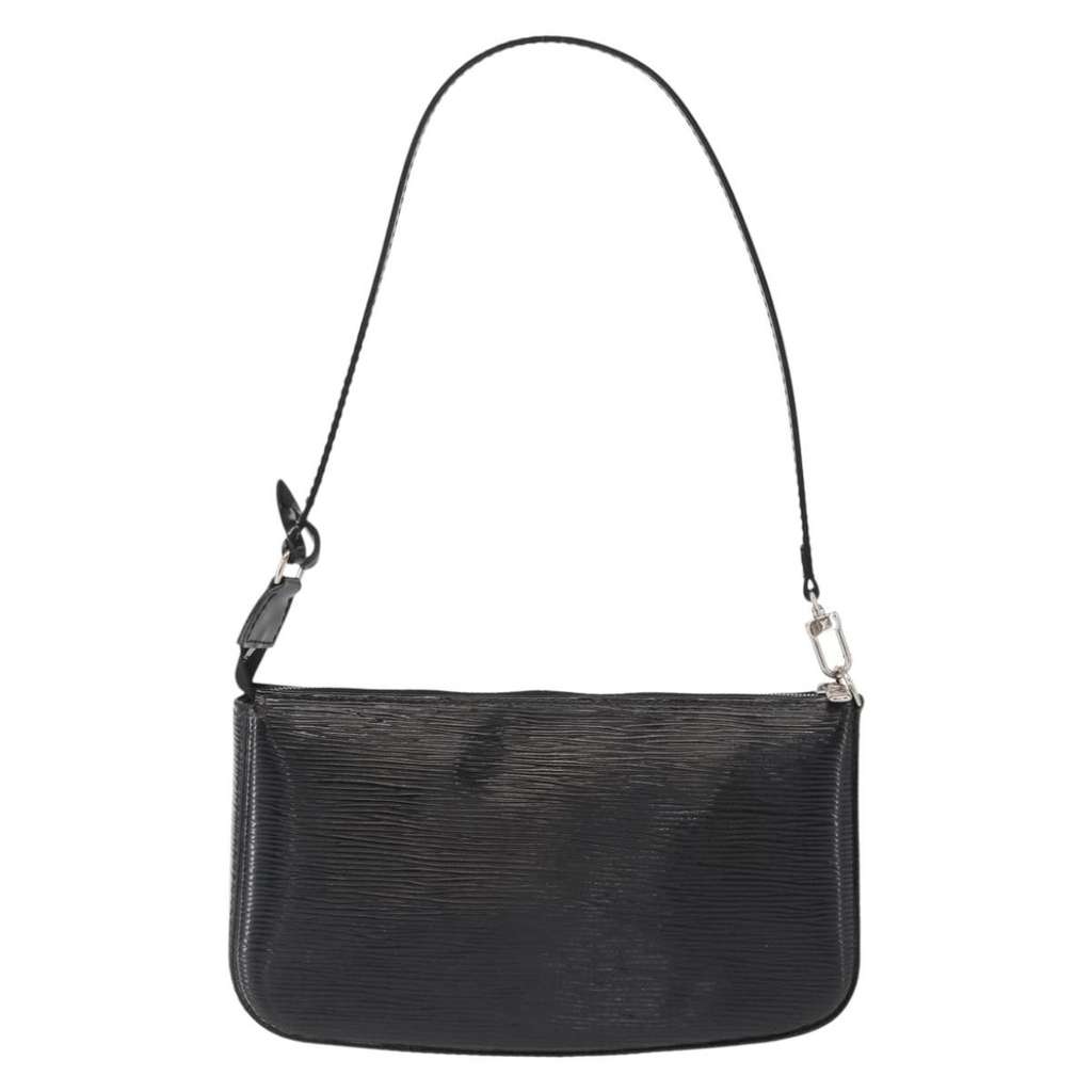 Louis Vuitton Pochette Accessoires NM Black Leather Good condition - Back View