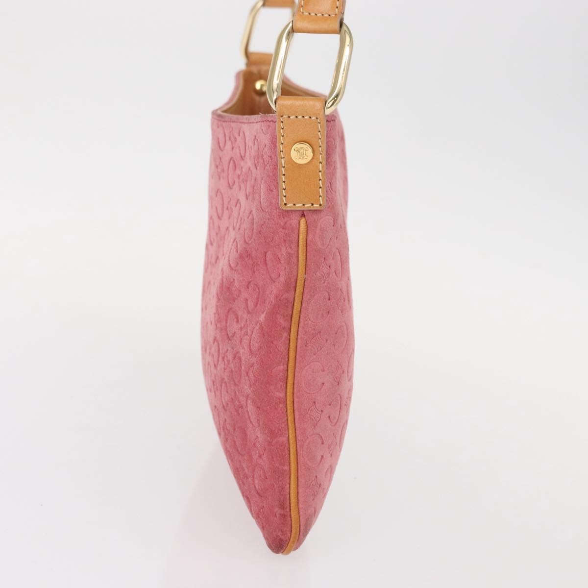 Celine C Macadam Shoulder bag Pink Suede Good condition - Inside View