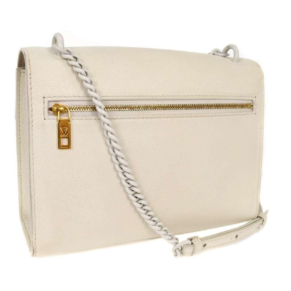 Louis Vuitton Mylockme Handbag White Leather Good condition - Back View
