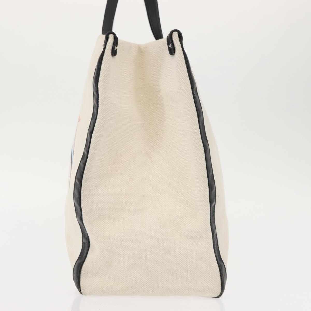 Valentino Garavani Grande Plage VLTN Tote White Canvas Good condition - Inside View