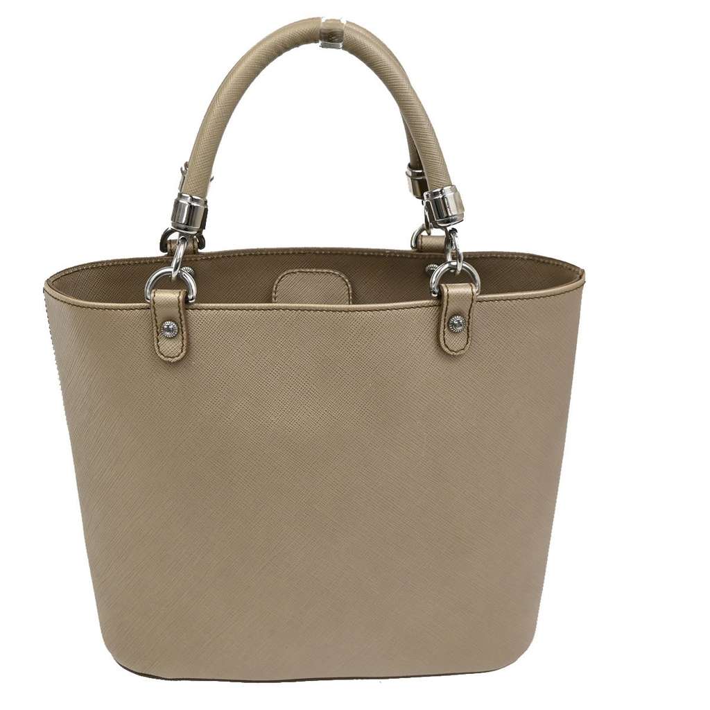 Salvatore Ferragamo Gancini handbag Beige Leather Good condition - Back View