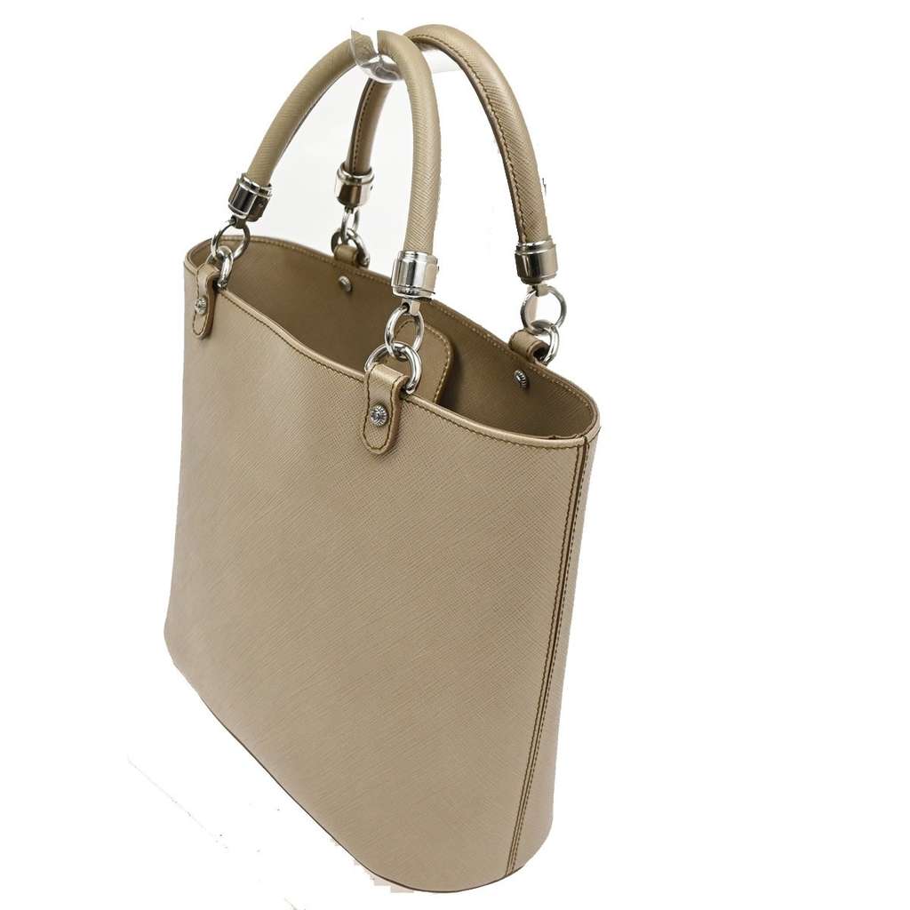 Salvatore Ferragamo Gancini handbag Beige Leather Good condition - Model View