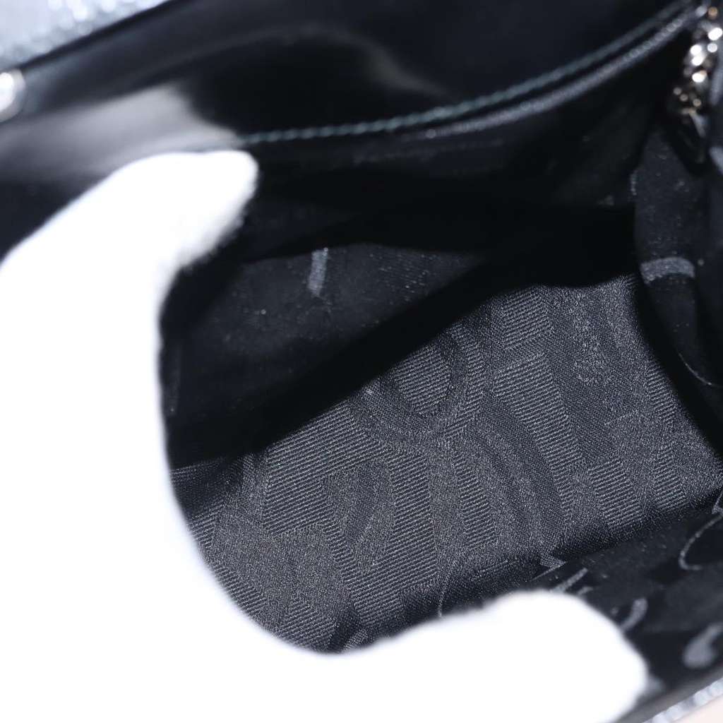 Salvatore Ferragamo Gancini handbag Black Leather Good condition - Box View