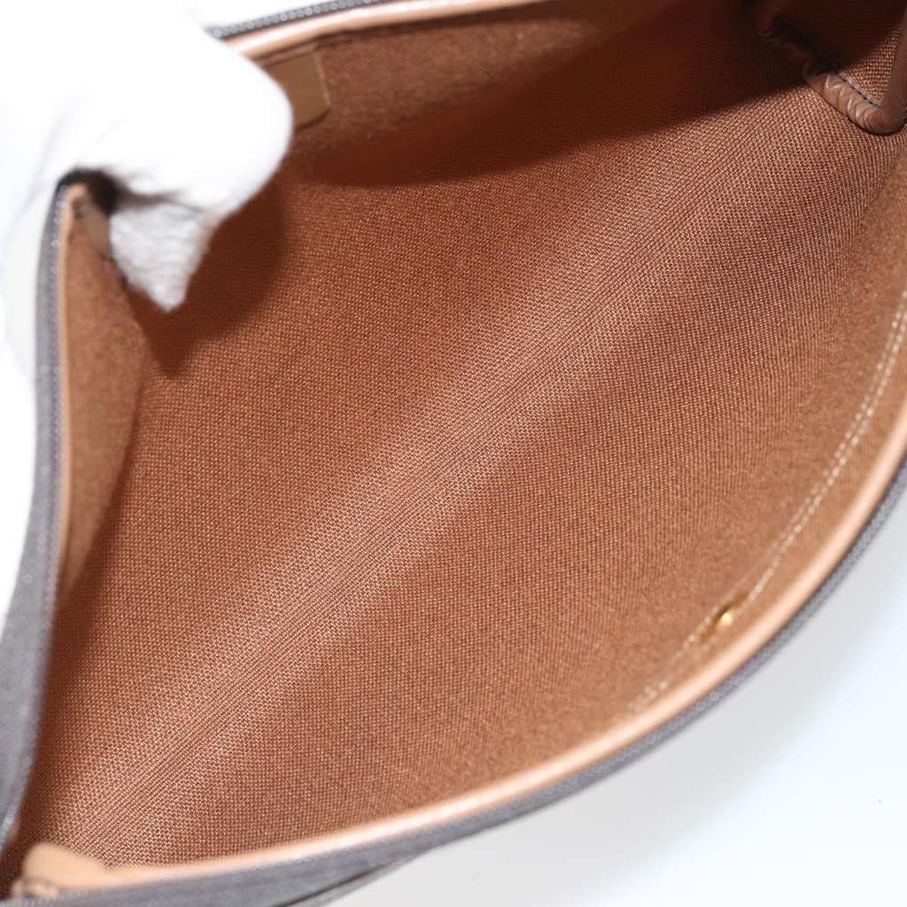 Christian Dior Vintage Honeycomb Zip Pouch Black Canvas Good condition - Box View