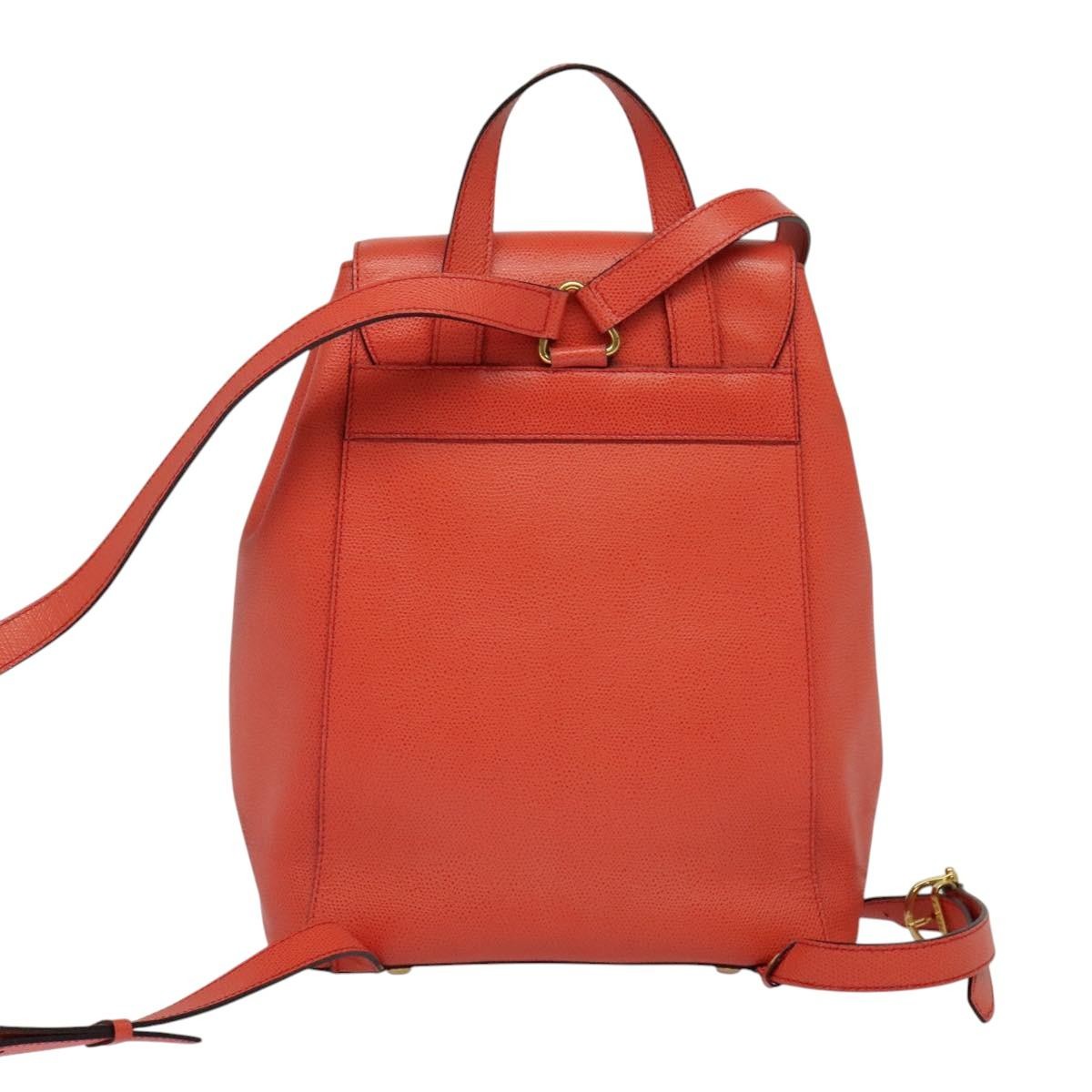 Celine Backpack Orange Leather Good condition - Back View