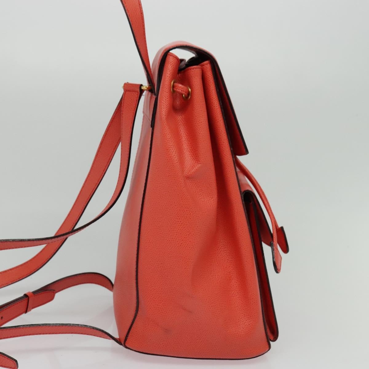 Celine Backpack Orange Leather Good condition - Model View