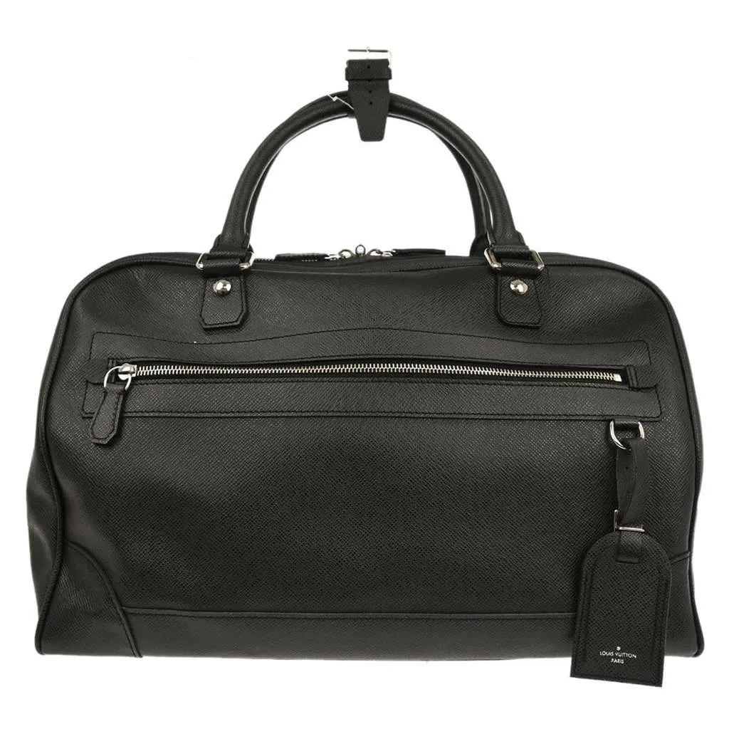 Louis Vuitton Stanislav Handbag Black Leather Good - Front View