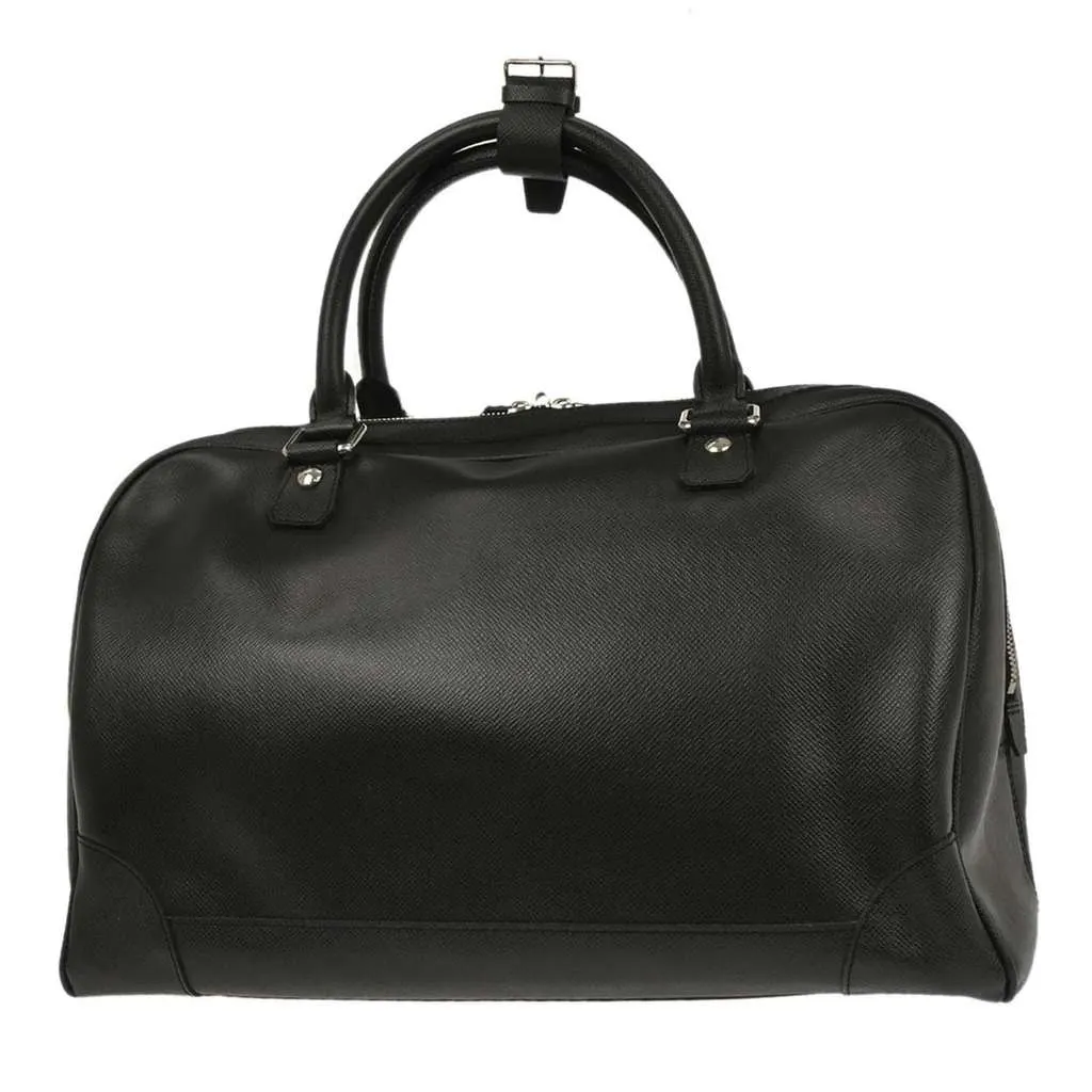 Louis Vuitton Stanislav Handbag Black Leather Good - Back View