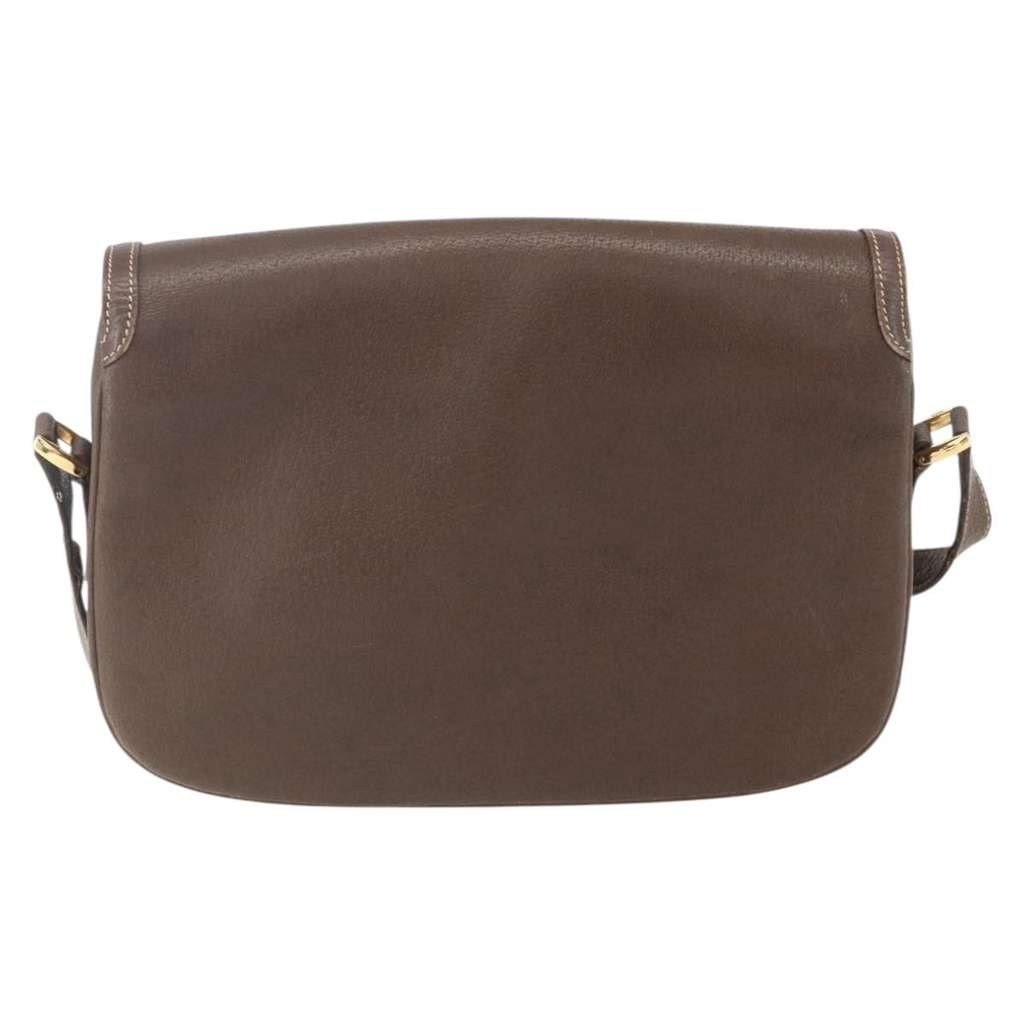 Gucci Vintage Shoulder Bag Brown Leather Good condition - Back View