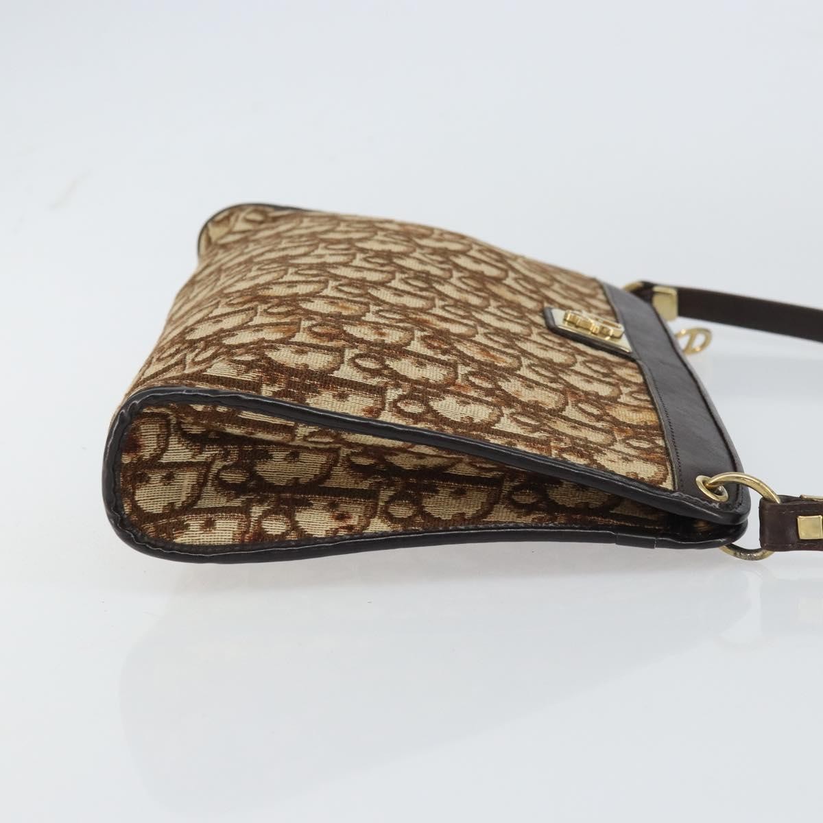 Christian Dior Vintage Trotter Shoulder Bag Beige Canvas Good condition - Inside View