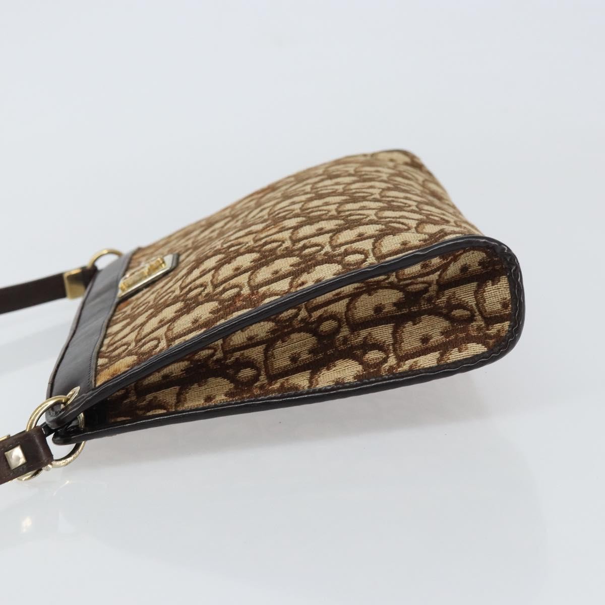 Christian Dior Vintage Trotter Shoulder Bag Beige Canvas Good condition - Model View