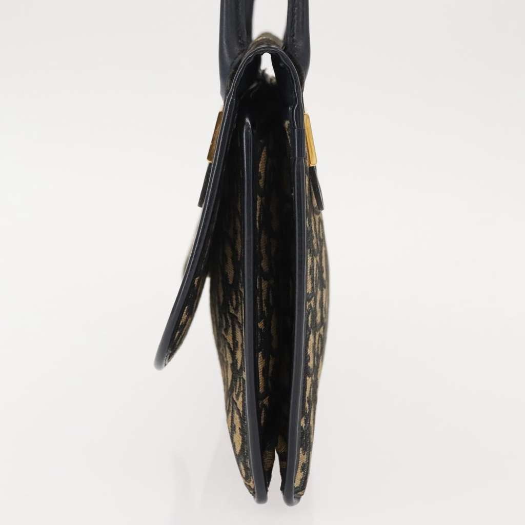 Christian Dior Vintage Trotter Shoulder Bag Navy Canvas Good condition - Inside View