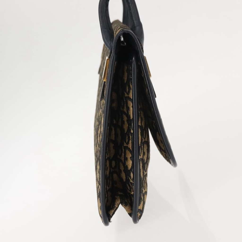 Christian Dior Vintage Trotter Shoulder Bag Navy Canvas Good condition - Model View