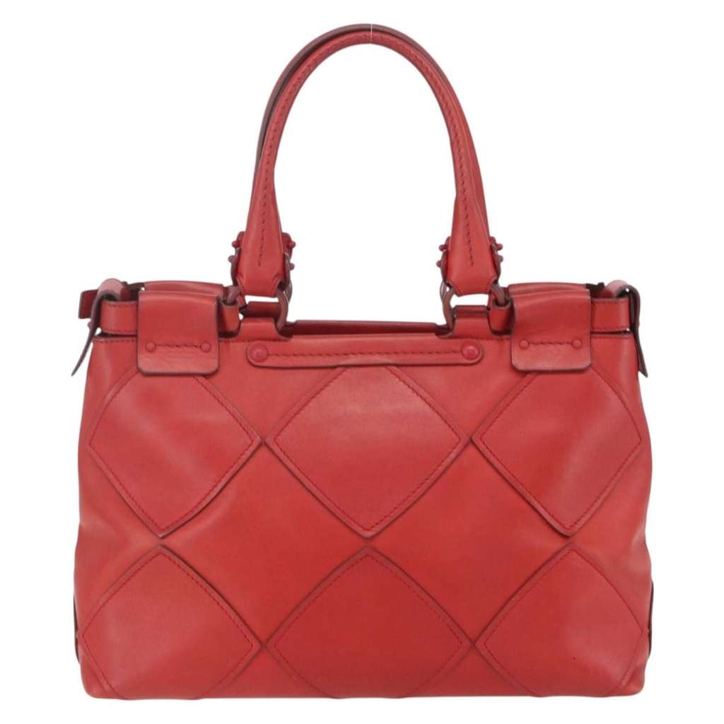 Salvatore Ferragamo Gancini handbag Red Leather Fair condition - Back View