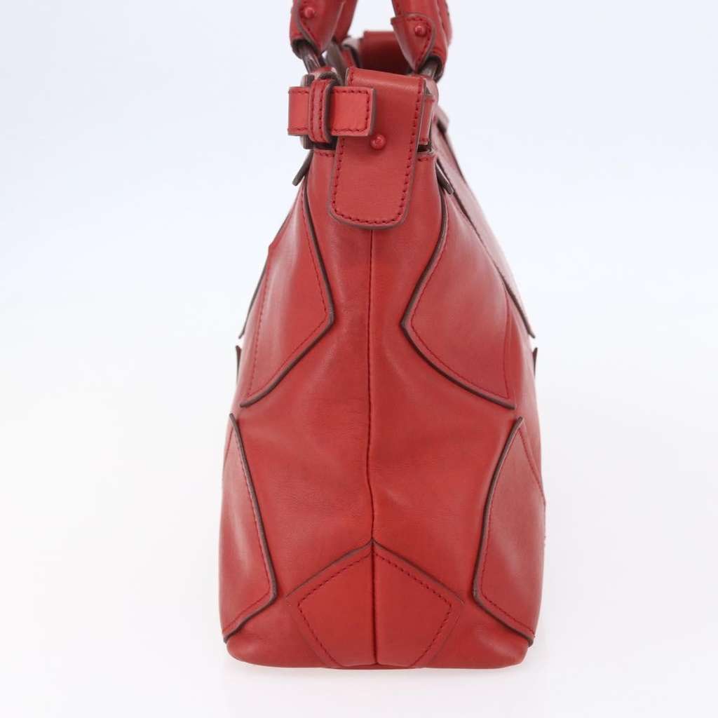 Salvatore Ferragamo Gancini handbag Red Leather Fair condition - Model View