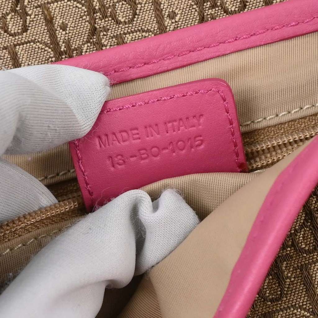 Christian Dior Trotter shoulder bag Beige Canvas Good condition - Box View