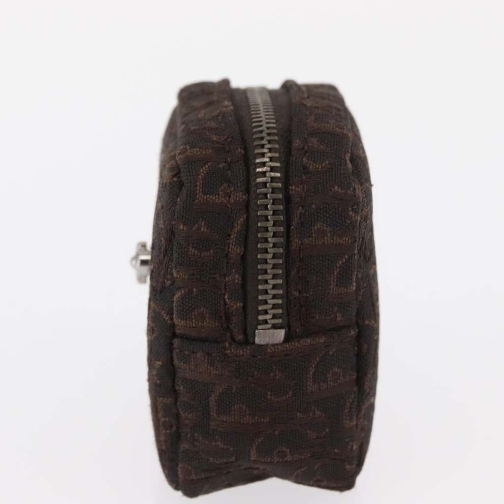 Christian Dior Vintage Trotter Pouch Brown Canvas Good condition - Inside View