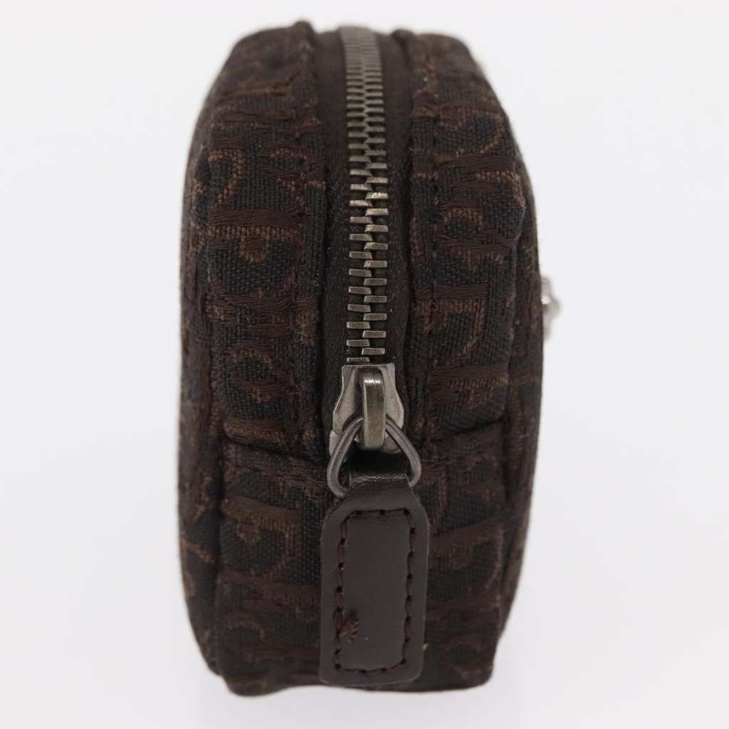 Christian Dior Vintage Trotter Pouch Brown Canvas Good condition - Model View