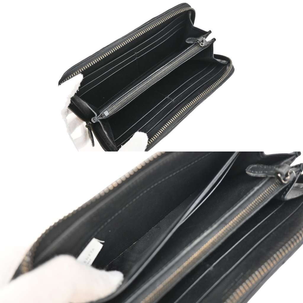 Bottega Veneta Intrecciato Long Zip  Wallet Black Leather Good condition - Box View