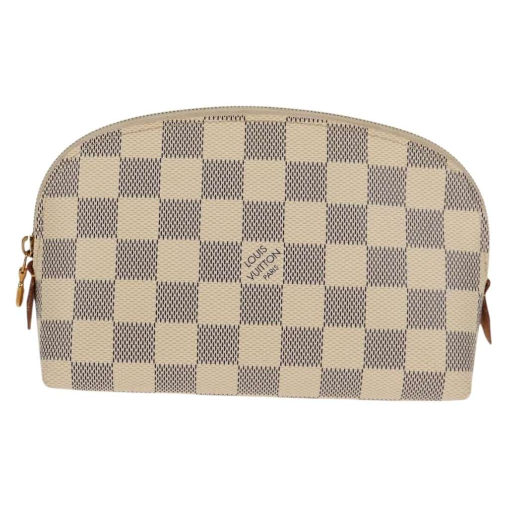 Louis Vuitton Cosmetic Pouch Beige Canvas Good condition - Back View