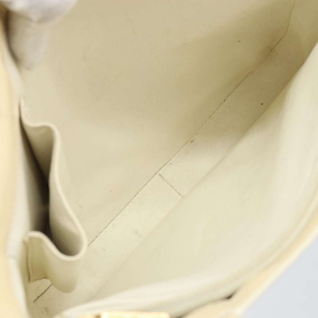 Chanel Vintage Embossed Logo Shoulder Bag Beige Fair condition - Box View