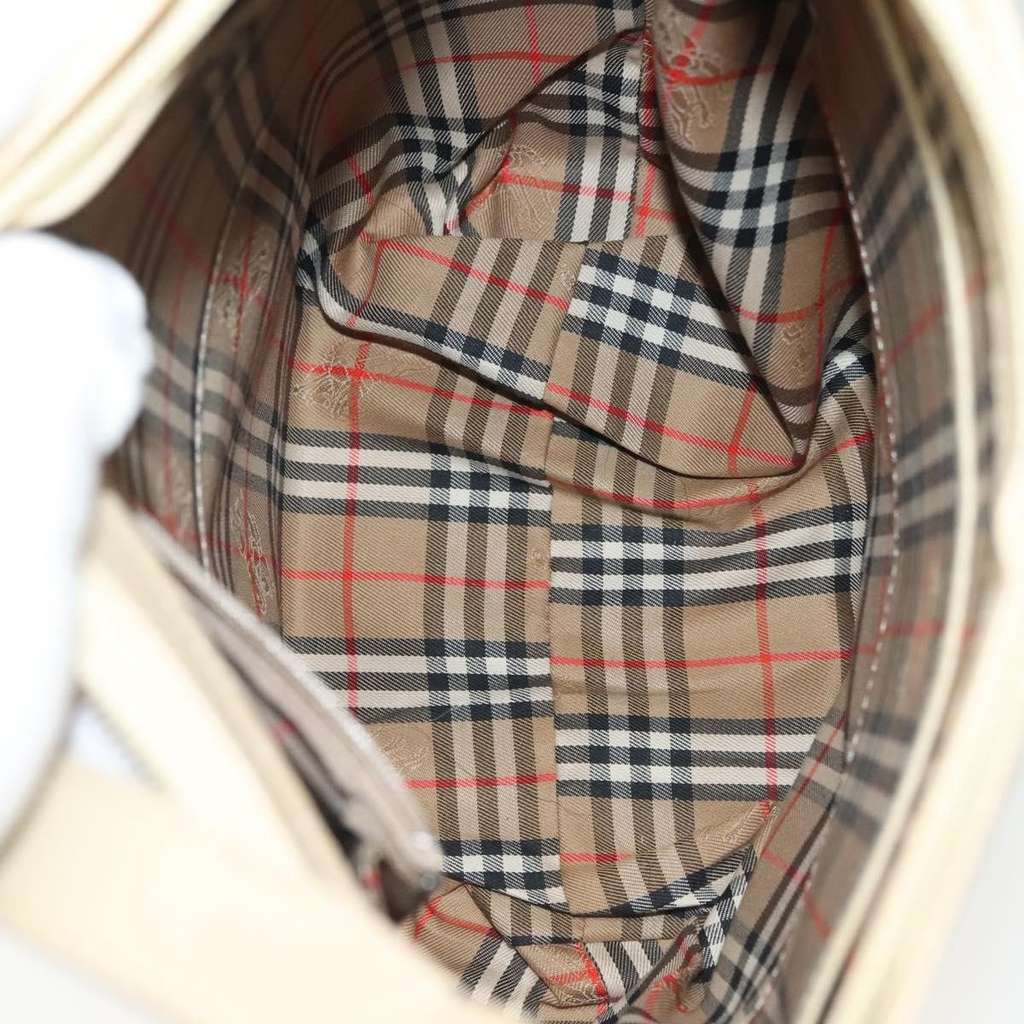 Burberry Shoulder Bag Beige Leather Good condition - Box View