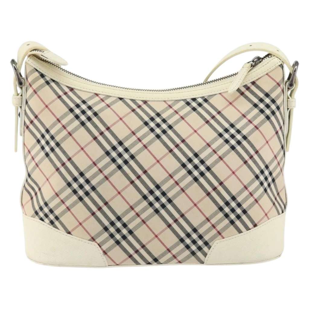 Burberry Nova check Shoulder bag White Canvas Fair condition - Back View