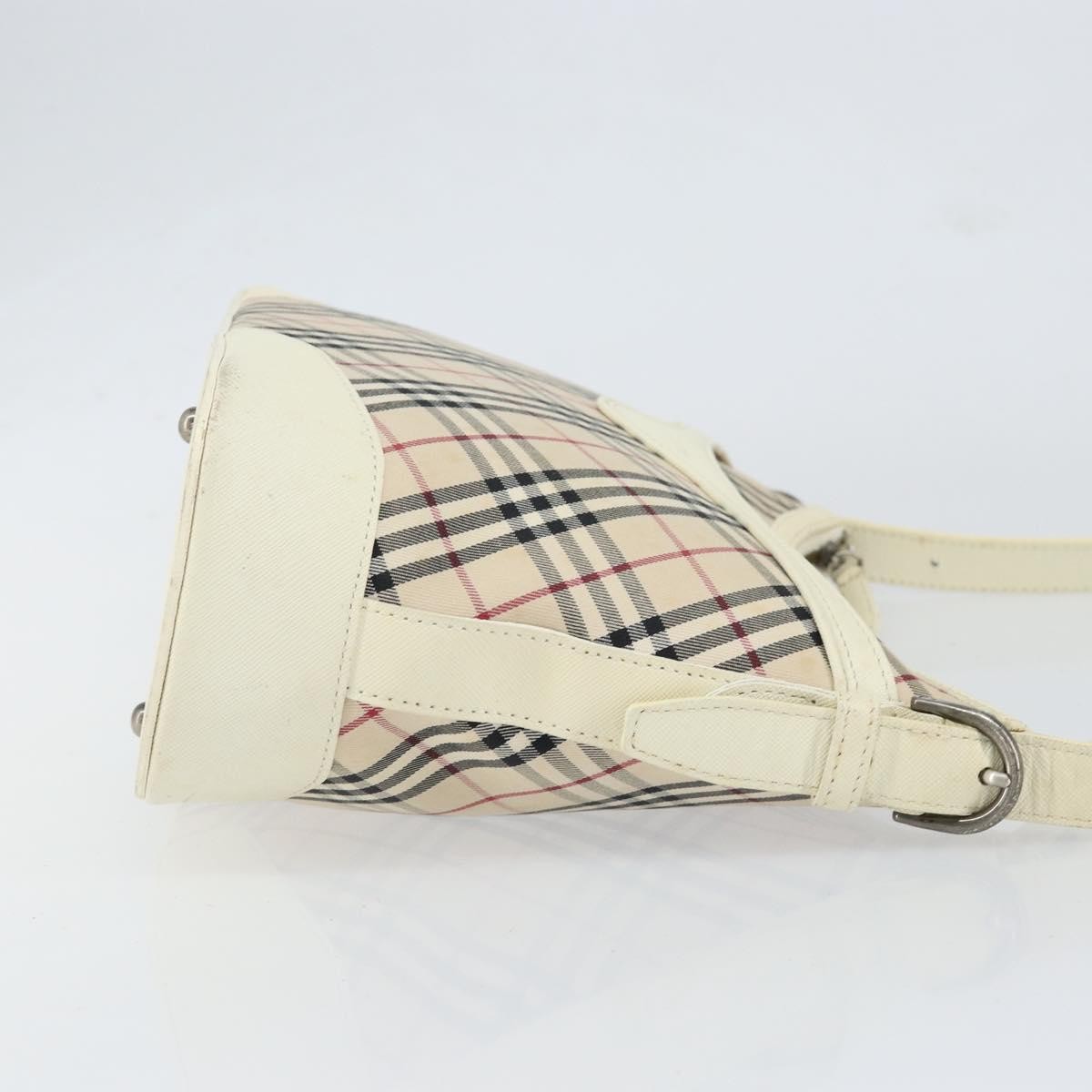 Burberry Nova check Shoulder bag White Canvas Fair condition - Inside View
