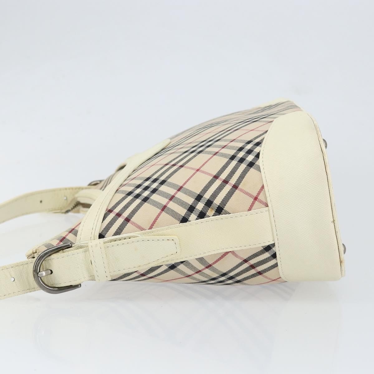 Burberry Nova check Shoulder bag White Canvas Fair condition - Model View