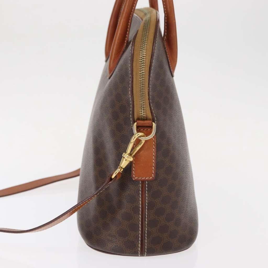 Celine Vintage Macadam Handbag Brown Canvas Good condition - Inside View