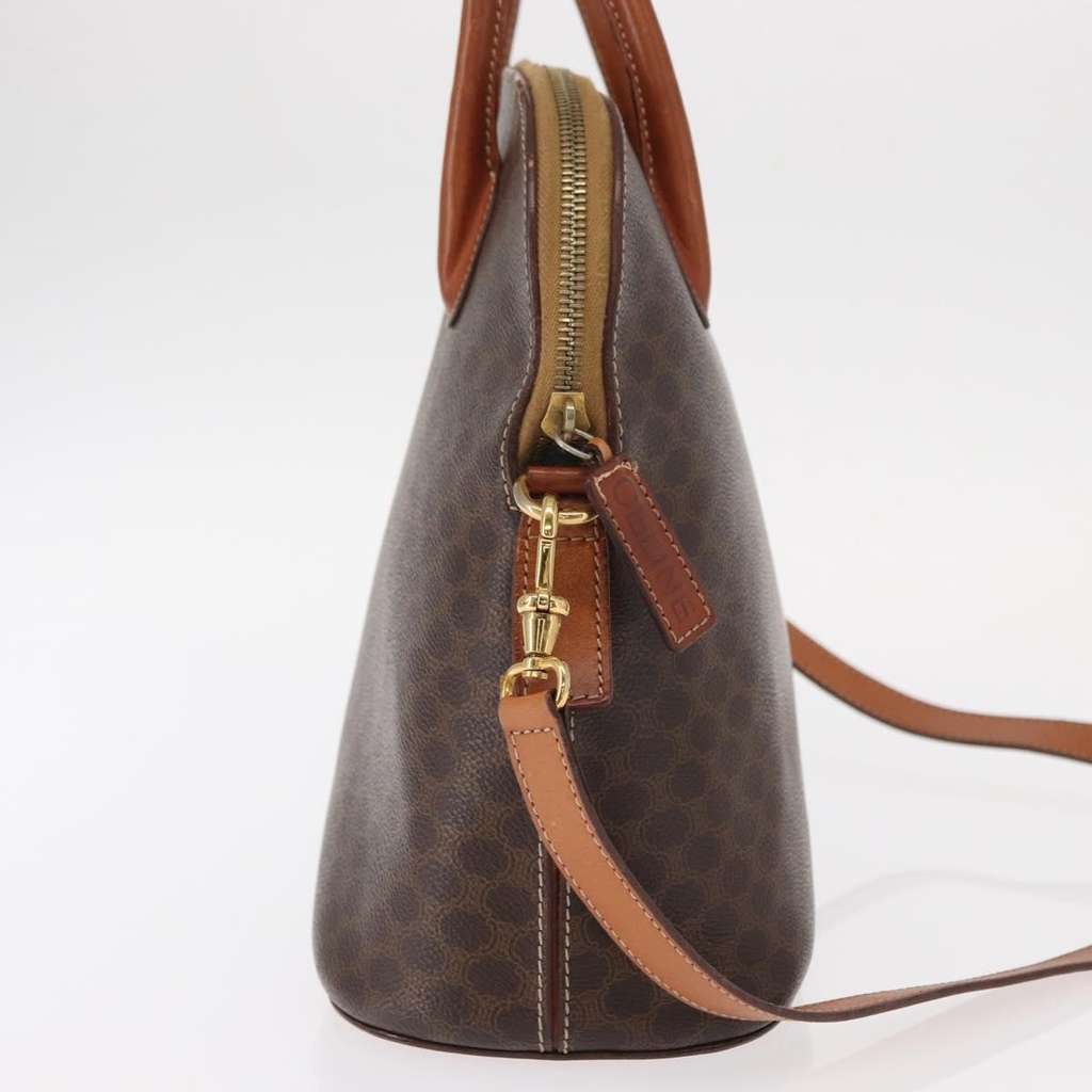 Celine Vintage Macadam Handbag Brown Canvas Good condition - Model View