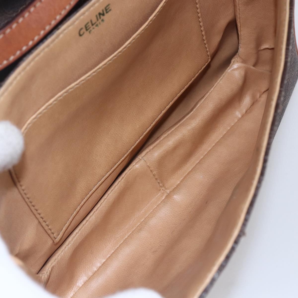 Celine Vintage Macadam Shoulder Bag Brown Canvas Good condition - Box View