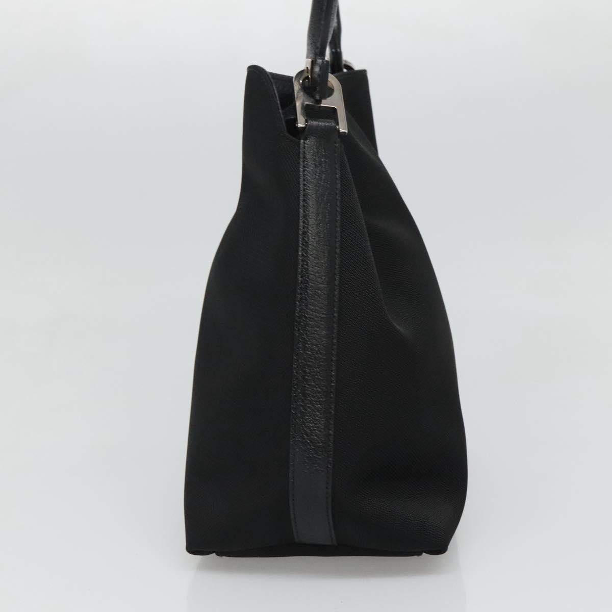 Salvatore Ferragamo Gancini handbag Black Canvas Good condition - Inside View