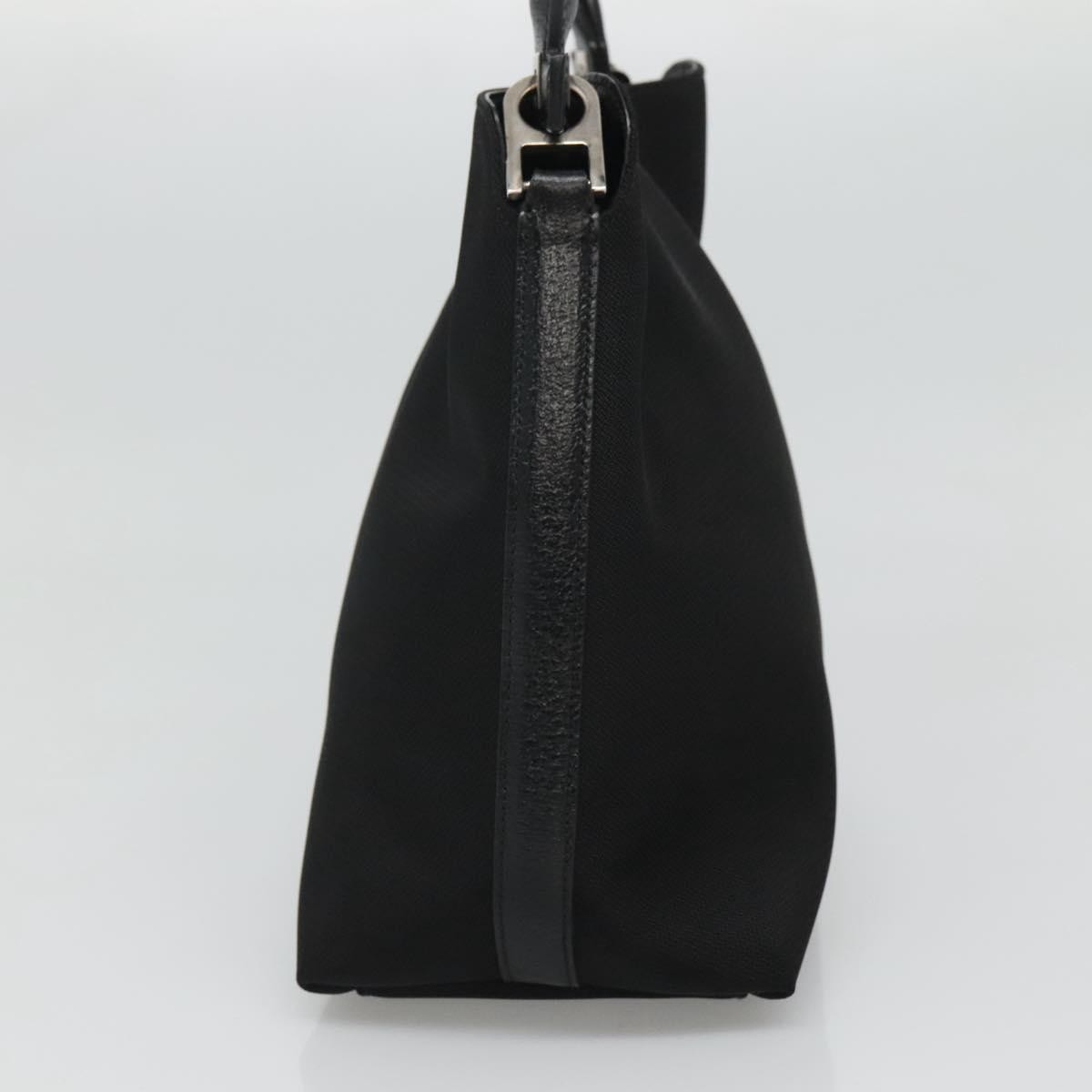 Salvatore Ferragamo Gancini handbag Black Canvas Good condition - Model View