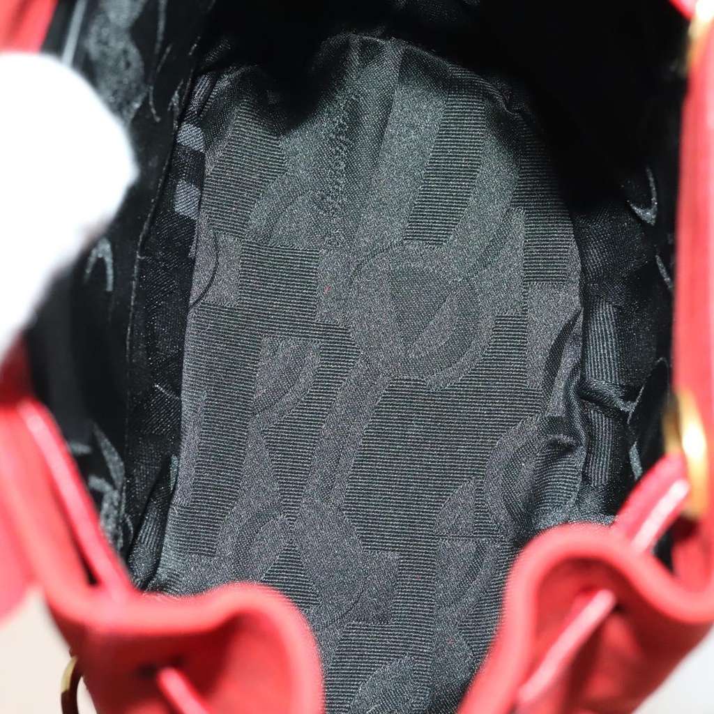 Salvatore Ferragamo Gancini Flap Drawstring Backpack Red Suede Good condition - Box View