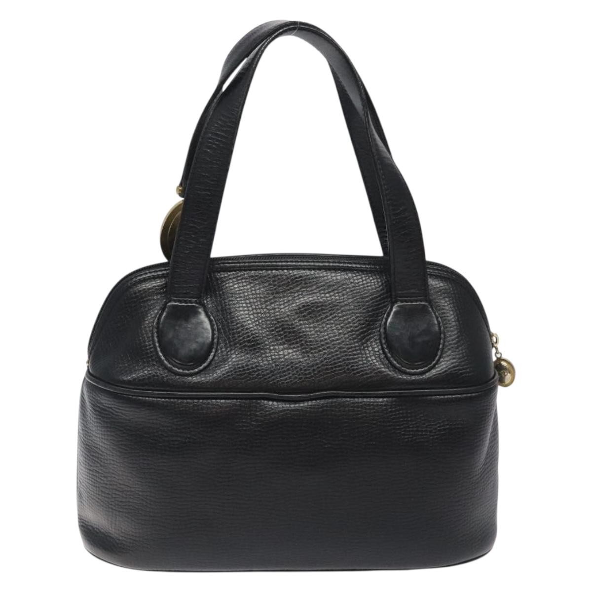 Christian Dior Vintage CD Handbag Black Leather Fair condition - Back View