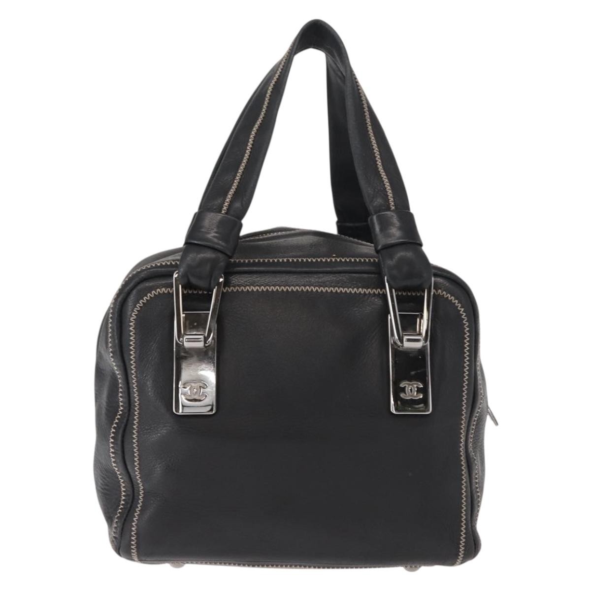 Chanel CC Bowler Black Leather Good condition - Back View