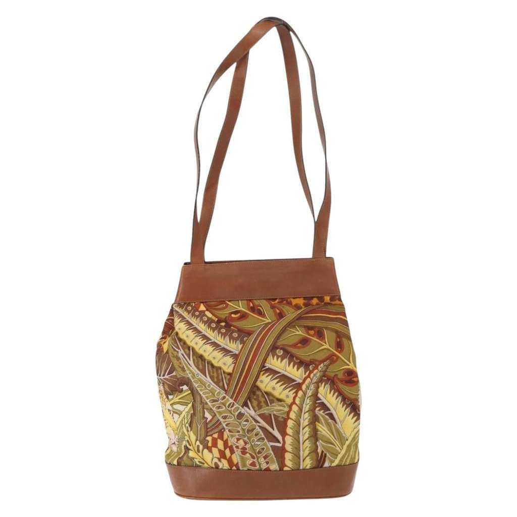 Salvatore Ferragamo Vintage Shoulder Bag Brown Canvas Good condition - Back View