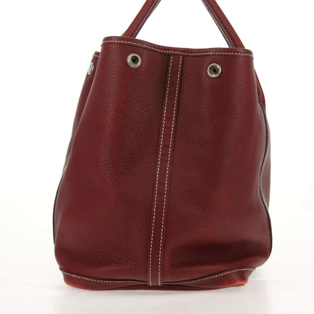 Hermès Garden Party Tote Burgundy Leather Good condition - Inside View