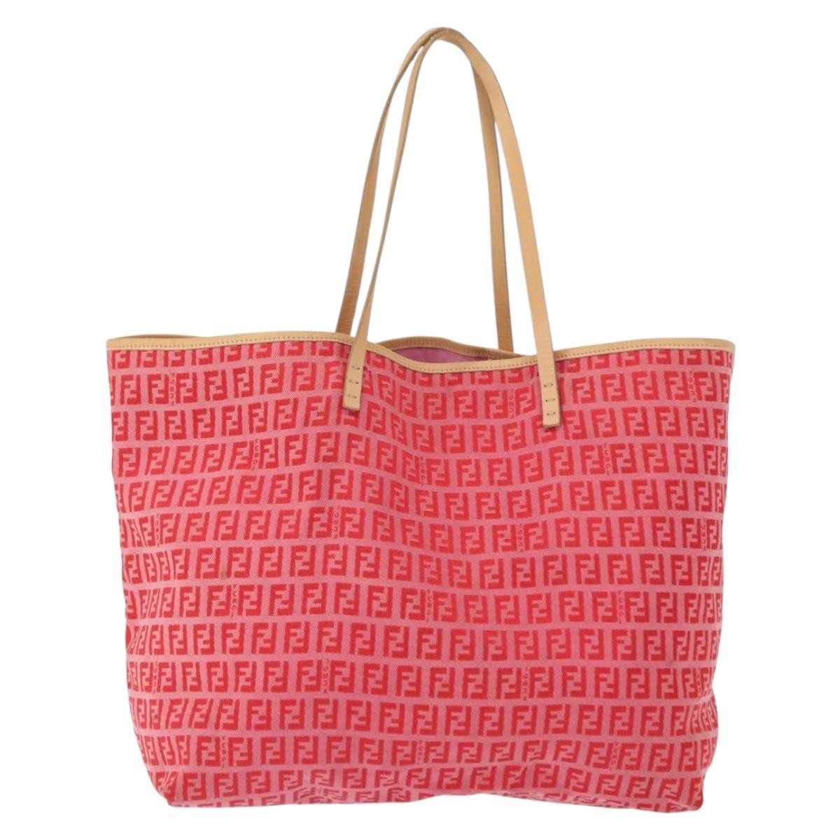 Fendi Roll Tote Red Canvas Good condition - Back View