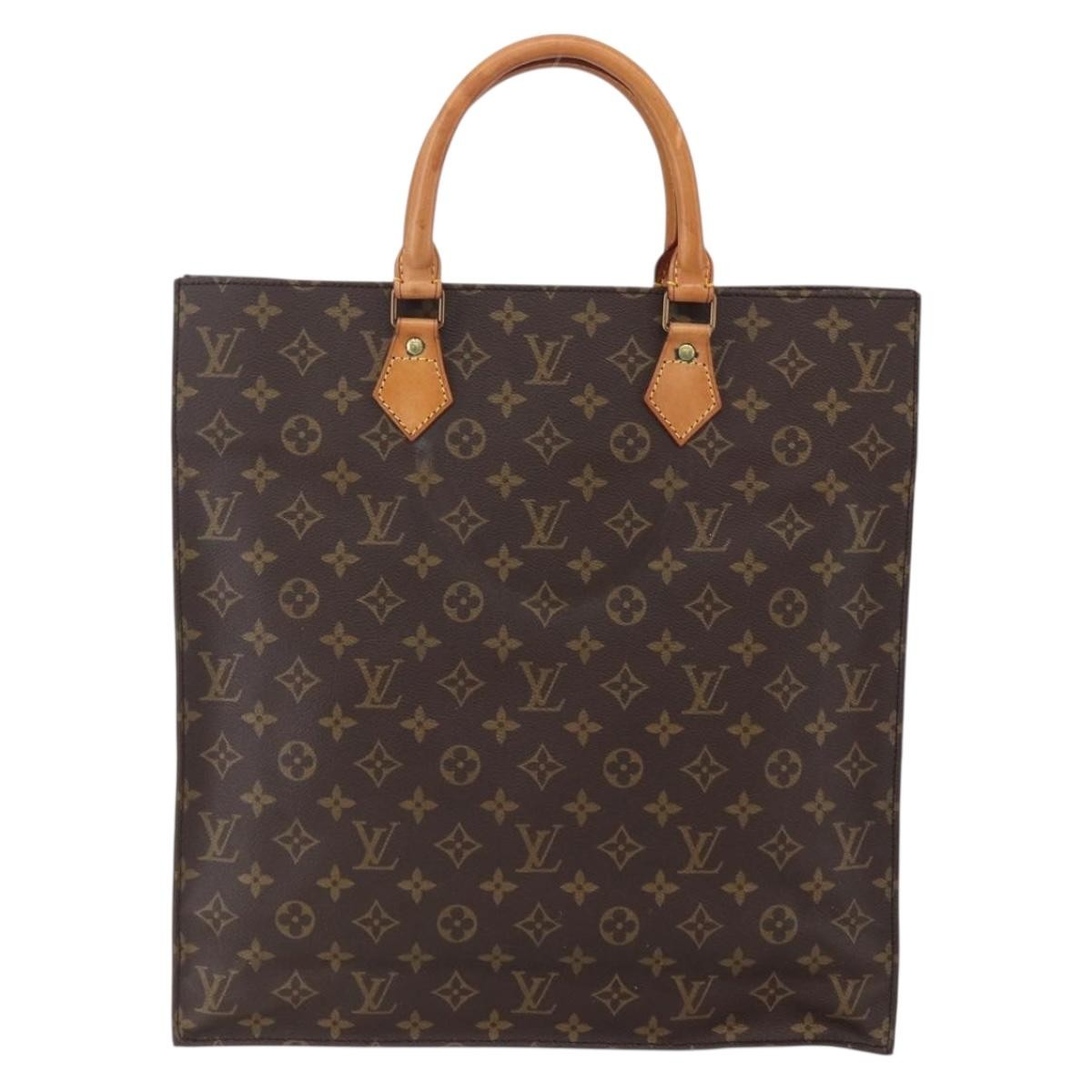 Louis Vuitton Sac Plat Bag Brown Canvas Good condition - Back View