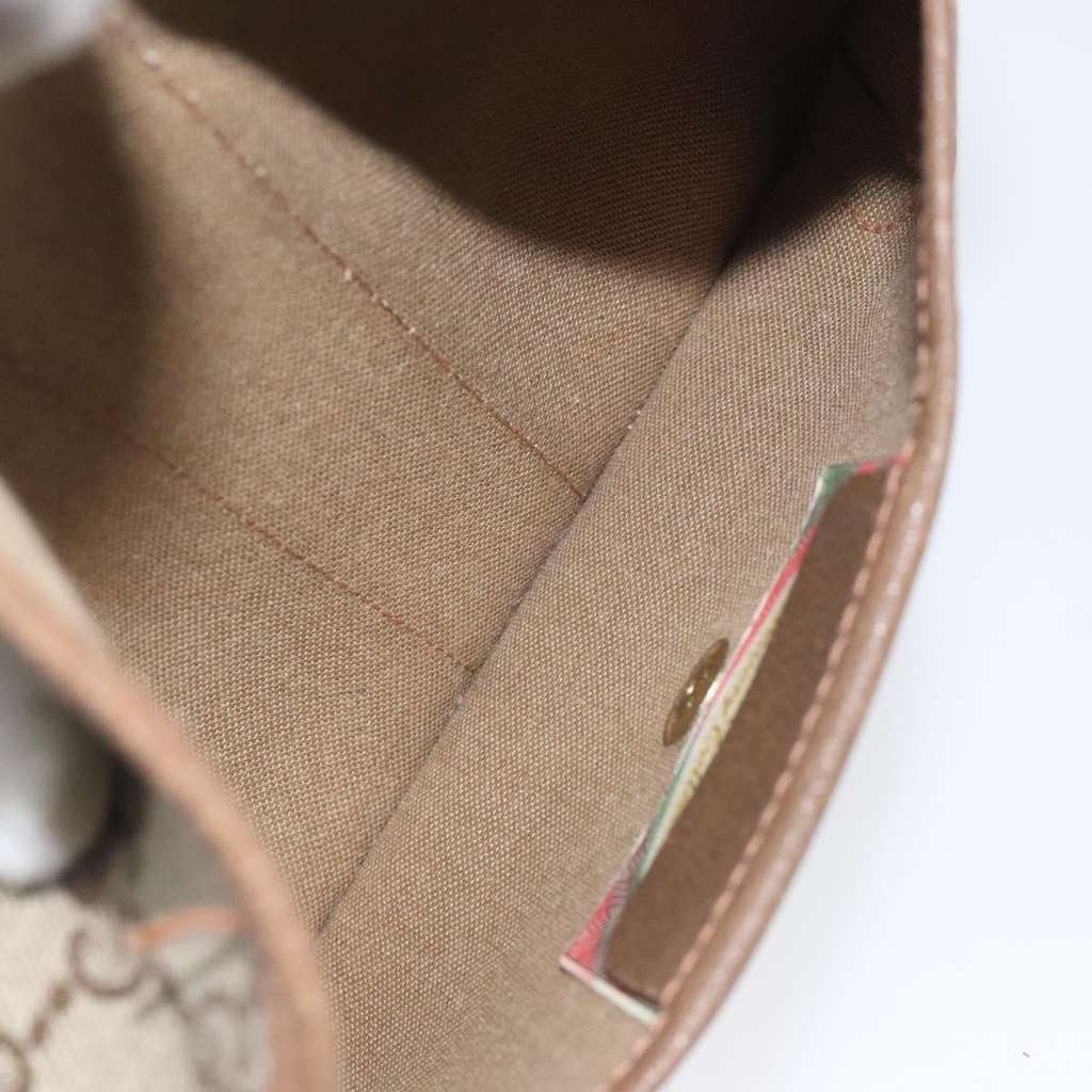 Gucci Ophidia Flap Clutch Beige Canvas Good condition - Box View